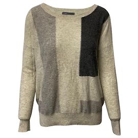 Vince Colorblock-Pullover aus mehrfarbigem Kaschmir Andere Python drucken