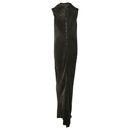 Rick Owens Bonnie Samtkleid in Dunkelgrauer Viskose Grau