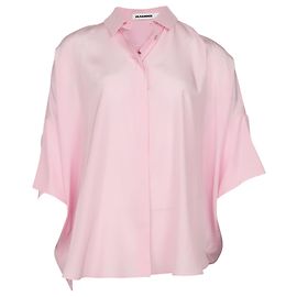 Jil Sander Camicia in crepe de chine in seta rosa Rosa