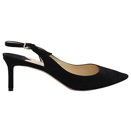 Jimmy Choo Erin 60 Heels in Black Suede Black