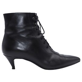 Chaussures Saint Laurent Charlotte en Cuir Noir Noir