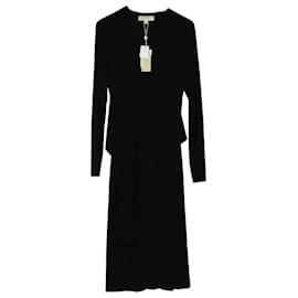 Michael Kors-Michael Kors Wickelkleid aus schwarzem Polyester-Schwarz