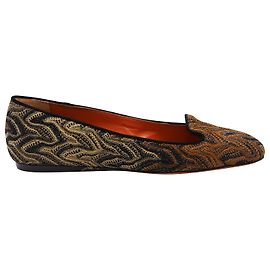 Missoni Raschel Ballerina Flat em Couro Jacquard Multicolor Outro