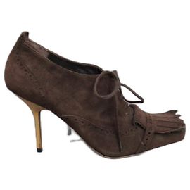 derbies à talons Michel Perry p 37 Marron foncé