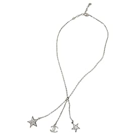 Chanel-Magnífico collar de estrella Chanel CC con pedrería-Plata