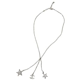 Chanel-Hervorragende Chanel CC Sternkette mit Strasssteinen-Silber