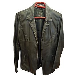 Oakwood Lederjacke aus Lammfell Schwarz M Schwarz