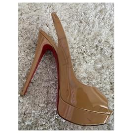 Christian Louboutin-Toe Platform Weight-Beige