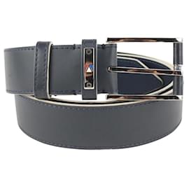 Louis Vuitton-Limited Men's 100/40 Navy Blue LV Cup Gaston V Belt-Other
