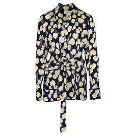 Jaqueta Diane Von Furstenberg Kimono Wrap em Azul marinho Viscose Azul Azul marinho