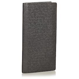 Louis Vuitton-Louis Vuitton Black Taiga Brazza Wallet-Black