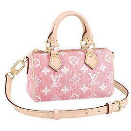 Louis Vuitton LV Speedy Nano denim rosa Rosa