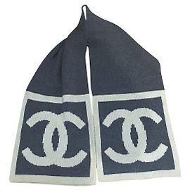 Chanel sciarpe Beige Grigio