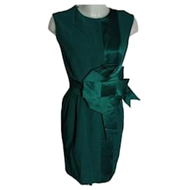 Moschino-Moschino Couture Cocktailkleid Kleid-Dunkelgrün