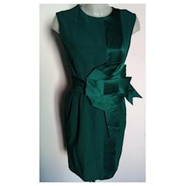 Moschino-Robe de cocktail Moschino Couture-Vert foncé