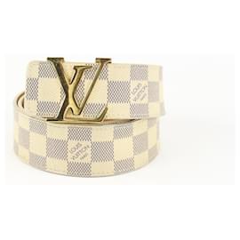 Louis Vuitton-85/34 Damier Azur LV Initials Belt-Other