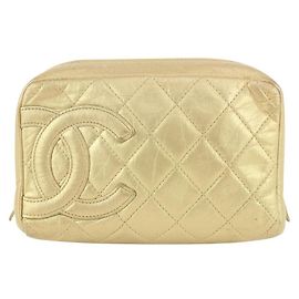 Chanel Goldgesteppte Cambon Kosmetiktasche Andere