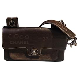 Chanel-Handbags-Brown,Silver hardware