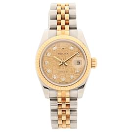 Rolex-Relógio Rolex para Senhoras Rolex em Ouro Amarelo Diamante Aço Datejust-Multicor