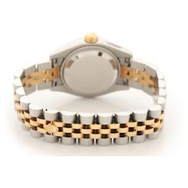 Rolex-Reloj para dama Rolex de oro amarillo con diamantes y acero Datejust-Multicolor