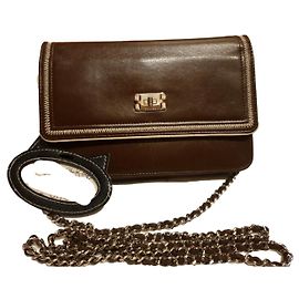 Chanel Wallet on Chain couro chocolate Chocolate
