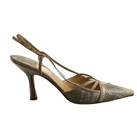 Chanel Heels Grey Cream