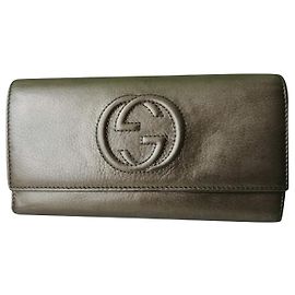 Carteira Gucci Couro Soho Continental Bronze