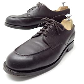 JM Weston-JM WESTON DERBY LE GOLF SHOES 641 9C 43 FINE BROWN LEATHER BROWN SHOES-Brown