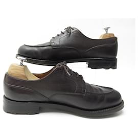JM Weston-JM WESTON DERBY LE GOLF SHOES 641 9C 43 FINE BROWN LEATHER BROWN SHOES-Brown