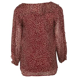 Ba&Sh-Ba&sh Bedruckte Bluse aus roter Viskose-Rot