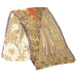 ETRO Floral Paisley Colorido Rectangular 100% Fular bufanda de seda, magnífico Multicolor