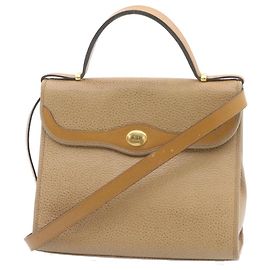 Christian Dior Sac à main en cuir 2façon Brown Auth ar5290 Marron