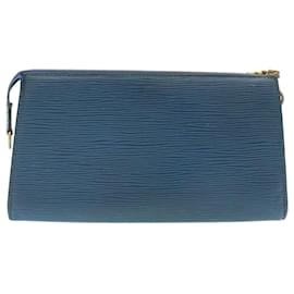 Louis Vuitton-LOUIS VUITTON Epi Pochette Accessoires Pouch Blue M52985 LV Auth yk2839-Blue