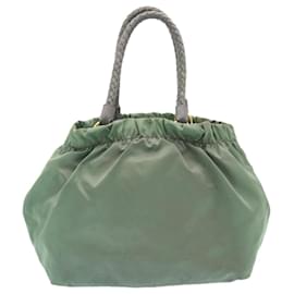 Prada-Prada 2Way Shoulder Bag Hand Bag Nylon Green Auth th1947-Green