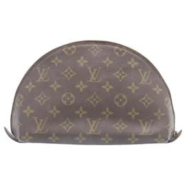 Louis Vuitton-LOUIS VUITTON Monogram Trousse Demi Ronde Cosmetic Pouch M47520 LV Auth yt496-Other