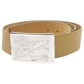 LOUIS VUITTON Ceinture Jeansgürtel Beige M6812 LV Auth im044 Beige