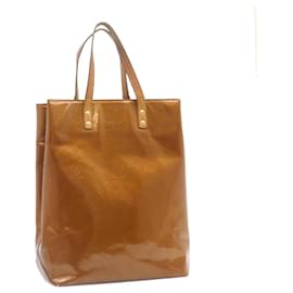 Louis Vuitton-LOUIS VUITTON Monogram Vernis Reade MM Hand Bag Bronze M91143 LV Auth jk281-Bronze