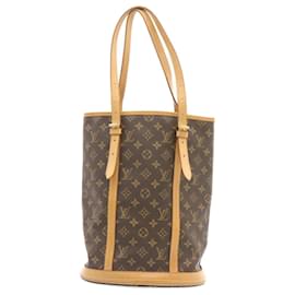 Louis Vuitton-LOUIS VUITTON Monogram Bucket GM Shoulder Bag M42236 LV Auth ar4918-Monogram