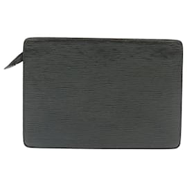 Louis Vuitton-LOUIS VUITTON Epi Pochette Homme Clutch Bag Black M52522 LV Auth th1860-Black
