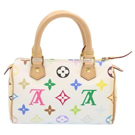 Louis Vuitton-Mini bolso de mano Speedy con monograma multicolor de LOUIS VUITTON Blanco M92645 autenticación 26093-Blanco