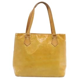 Louis Vuitton-Bolso de mano Vernis Houston con monograma de LOUIS VUITTON Beige M91004 LV Auth jk483-Beige