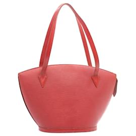 Louis Vuitton-LOUIS VUITTON Epi Sac shopping Tote Bag Red M52267 LV Auth ds176-Red