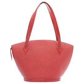 Louis Vuitton-LOUIS VUITTON Epi Sac shopping Tote Bag Red M52267 LV Auth ds176-Red