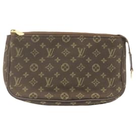 Louis Vuitton-LOUIS VUITTON Monograma Mini Lin Balde Bolsa de Acessórios Marrom LV Auth yk2013-Marrom