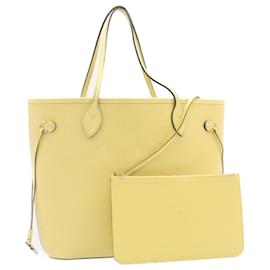 Louis Vuitton-LOUIS VUITTON Epi Neverfull MM Tote Bag Cream N41605 LV Auth 24585-Cream