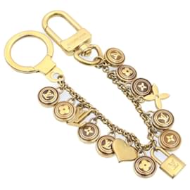 Louis Vuitton-LOUIS VUITTON Porte Cles Chainne Pastilles Charm Gold Brown M65380 auth 26561-Brown,Golden