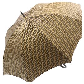 FENDI Zucca Umbrella Brown Auth gt1466 Brown