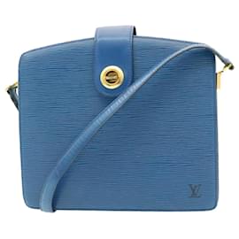 Louis Vuitton-LOUIS VUITTON Epi Capucines Shoulder Bag Blue M52345 LV Auth 25524-Blue