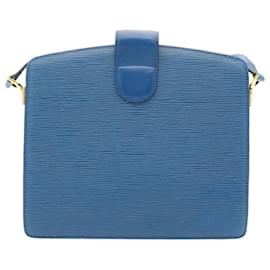Louis Vuitton-LOUIS VUITTON Epi Capucines Shoulder Bag Blue M52345 LV Auth 25524-Blue