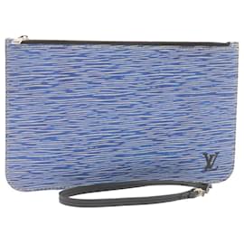 Louis Vuitton-LOUIS VUITTON Epi Denim Neverfull MM Accessory Pouch Blue LV Auth br382-Blue